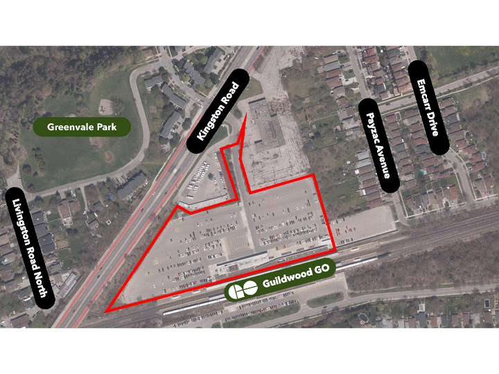 Guildwood TOC Condos — aerial rendering