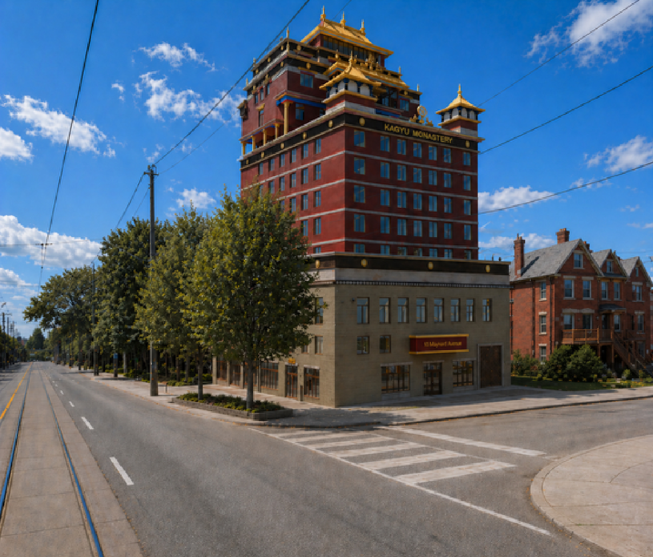 Kagyu Monastery — exterior rendering