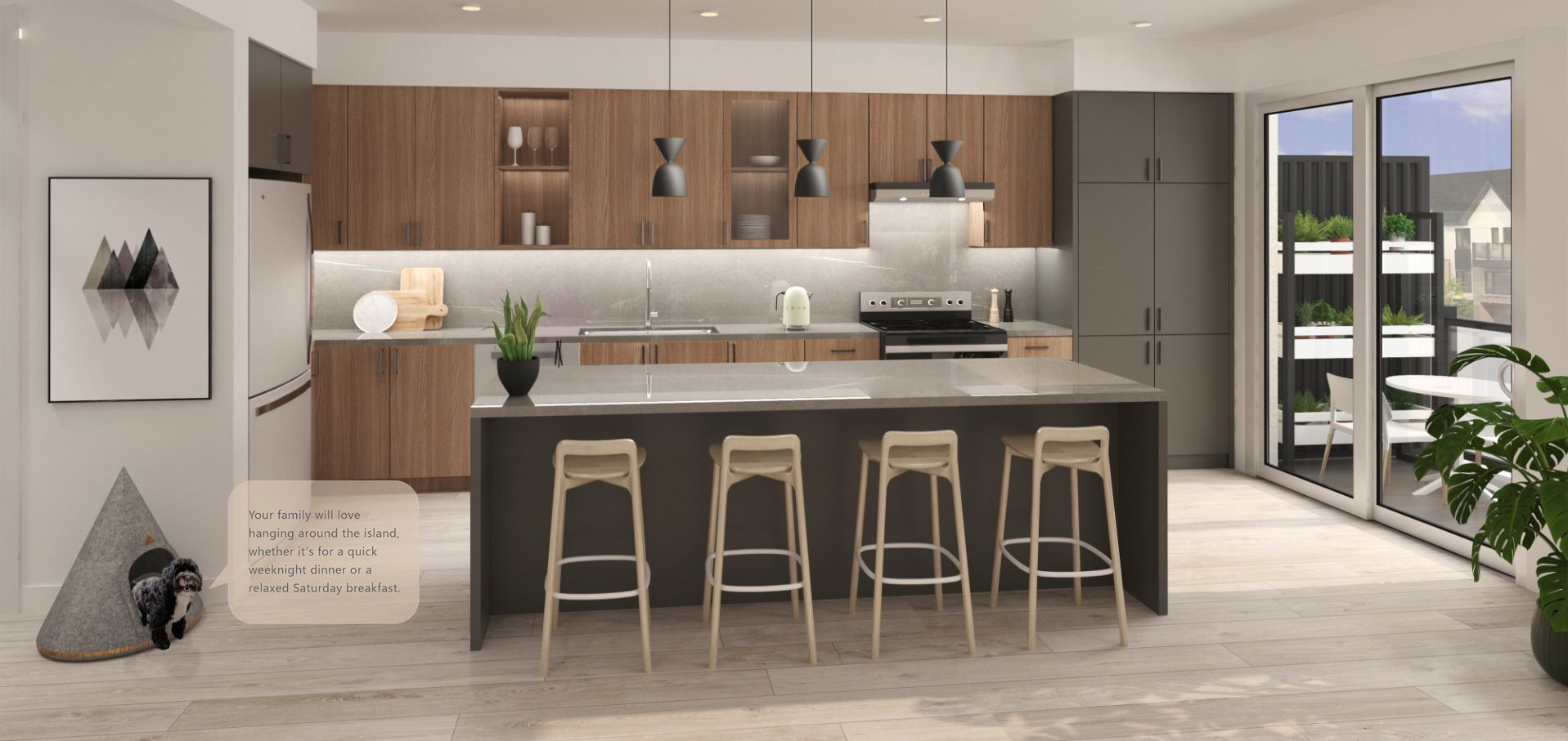 Oak Knoll Single Detached Homes — interior rendering
