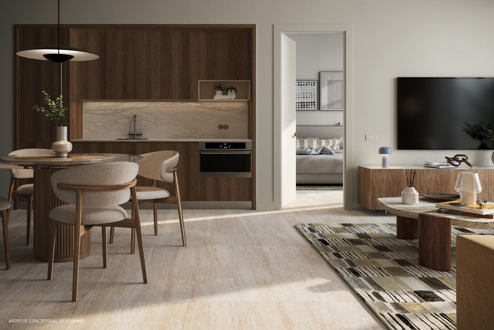 12-story Brickell Condo/Hotel Breaks Ground — interior rendering