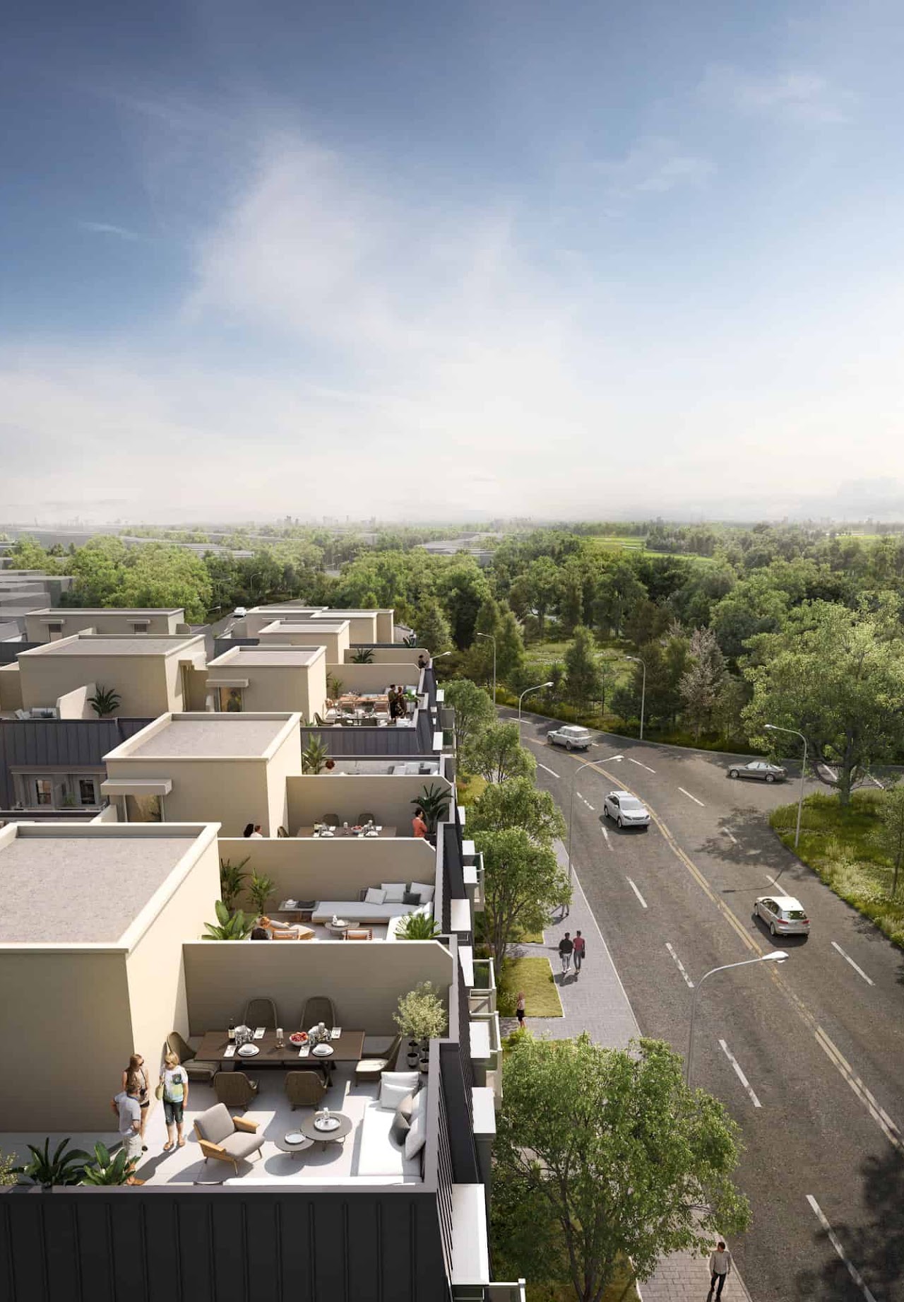Five Oaks — aerial rendering