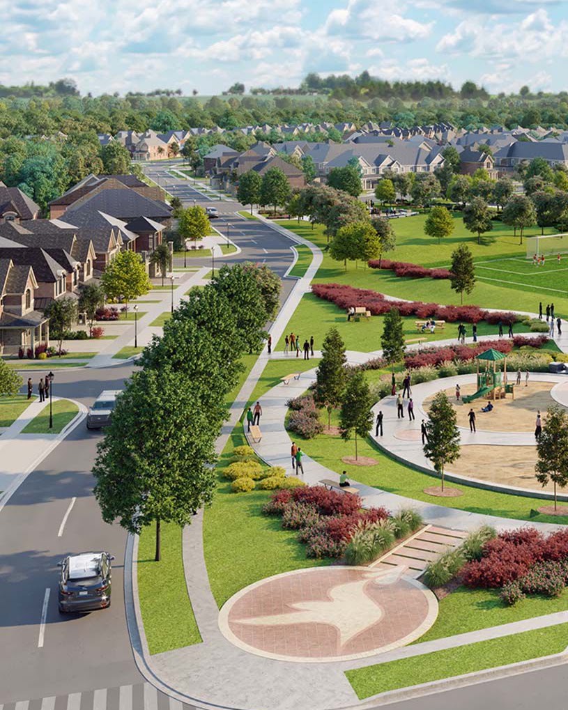 Five Oaks — aerial rendering