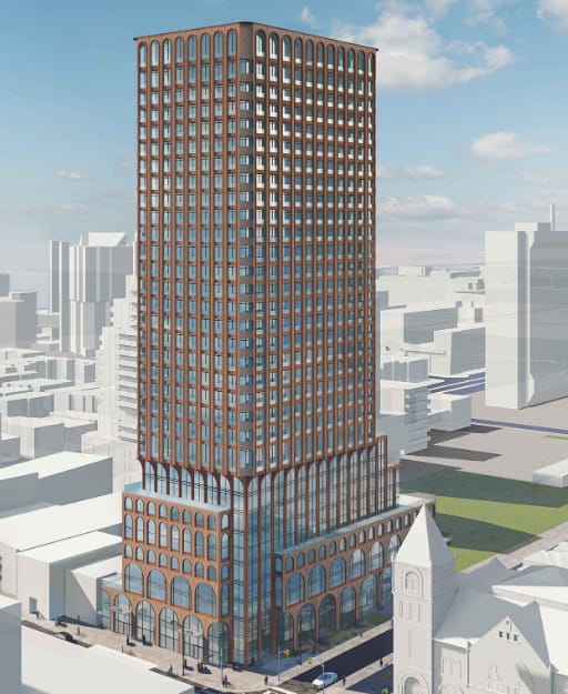 425 Bloor West — aerial rendering