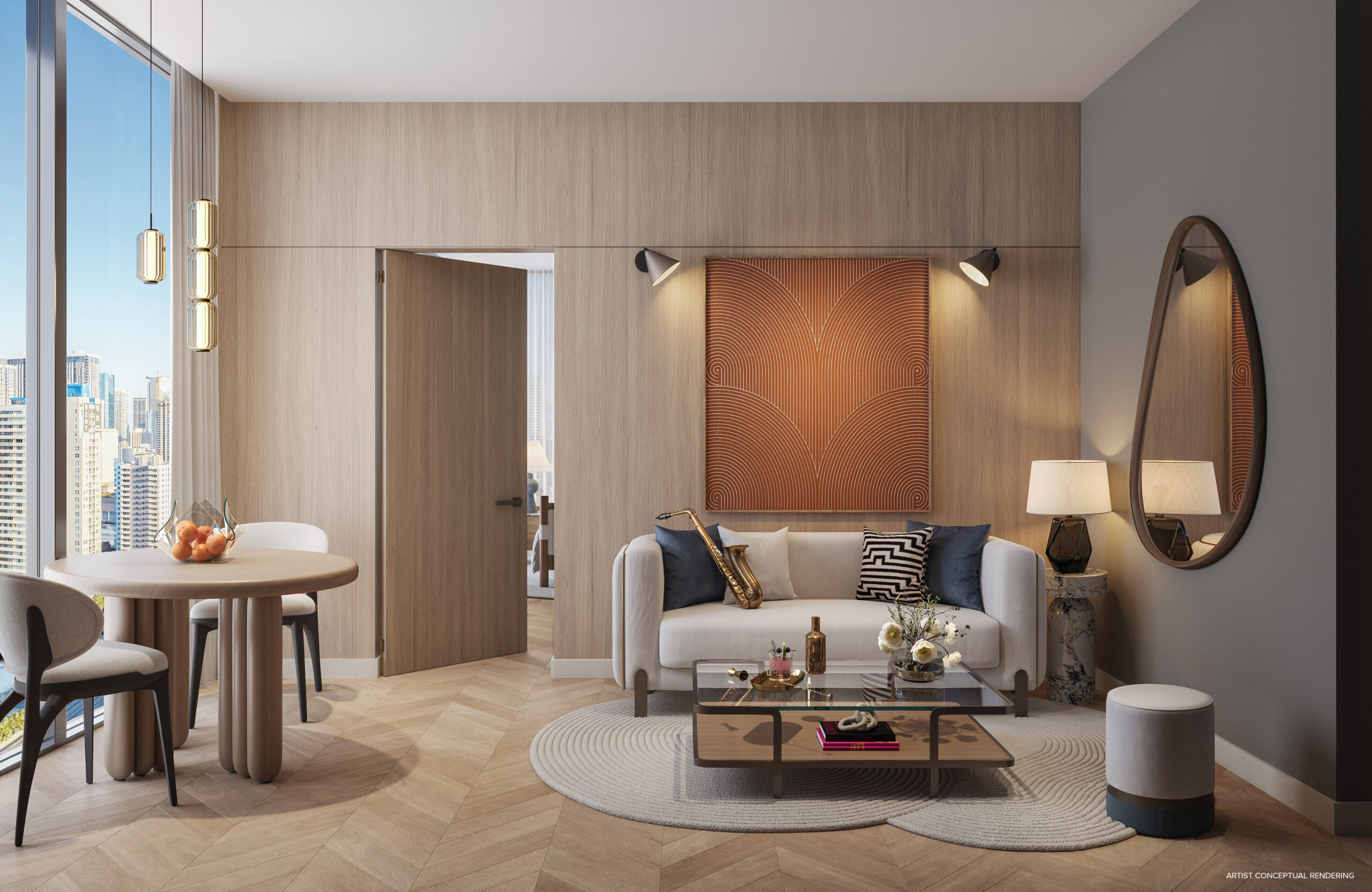 One West 12 Miami — interior rendering