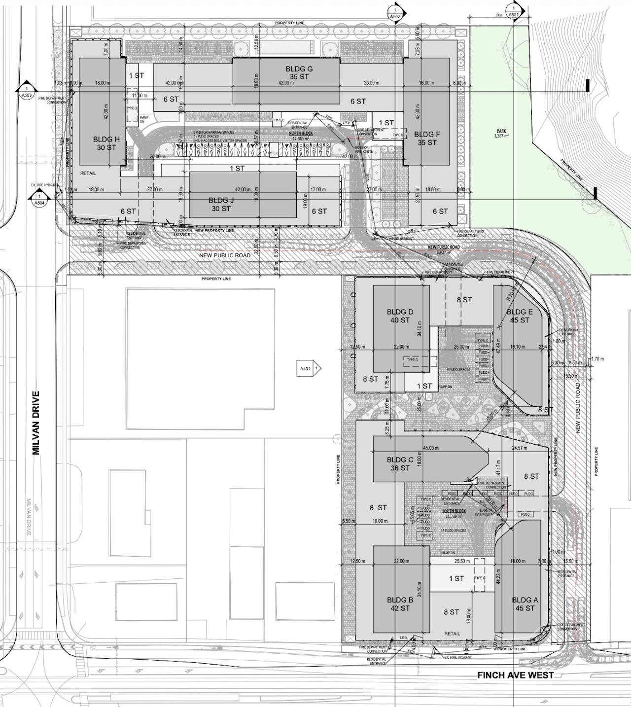 2424 Finch Avenue West — site map