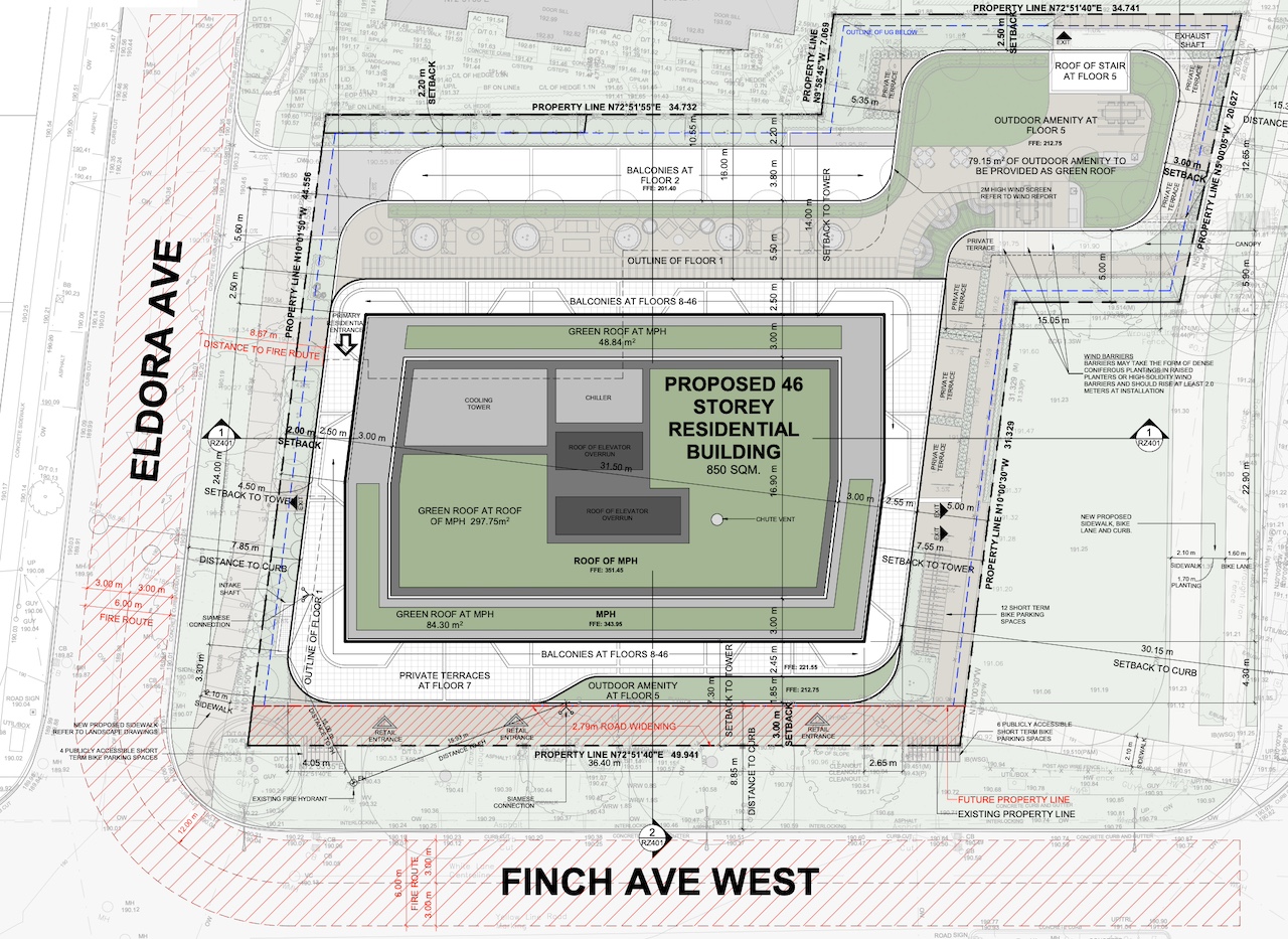 38-42 Finch West Condos — site map