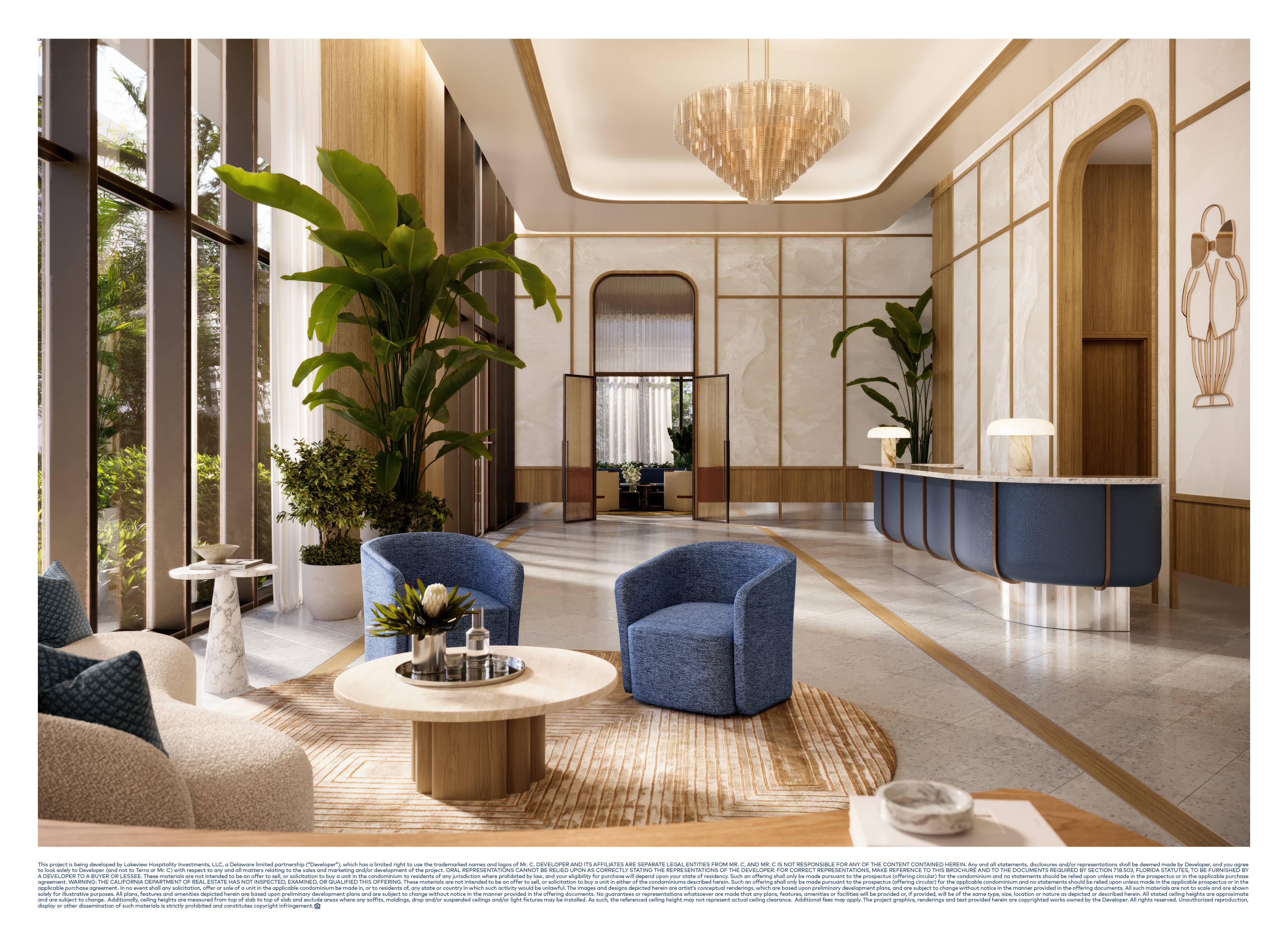 Mr. C Residences West Palm Beach — interior rendering