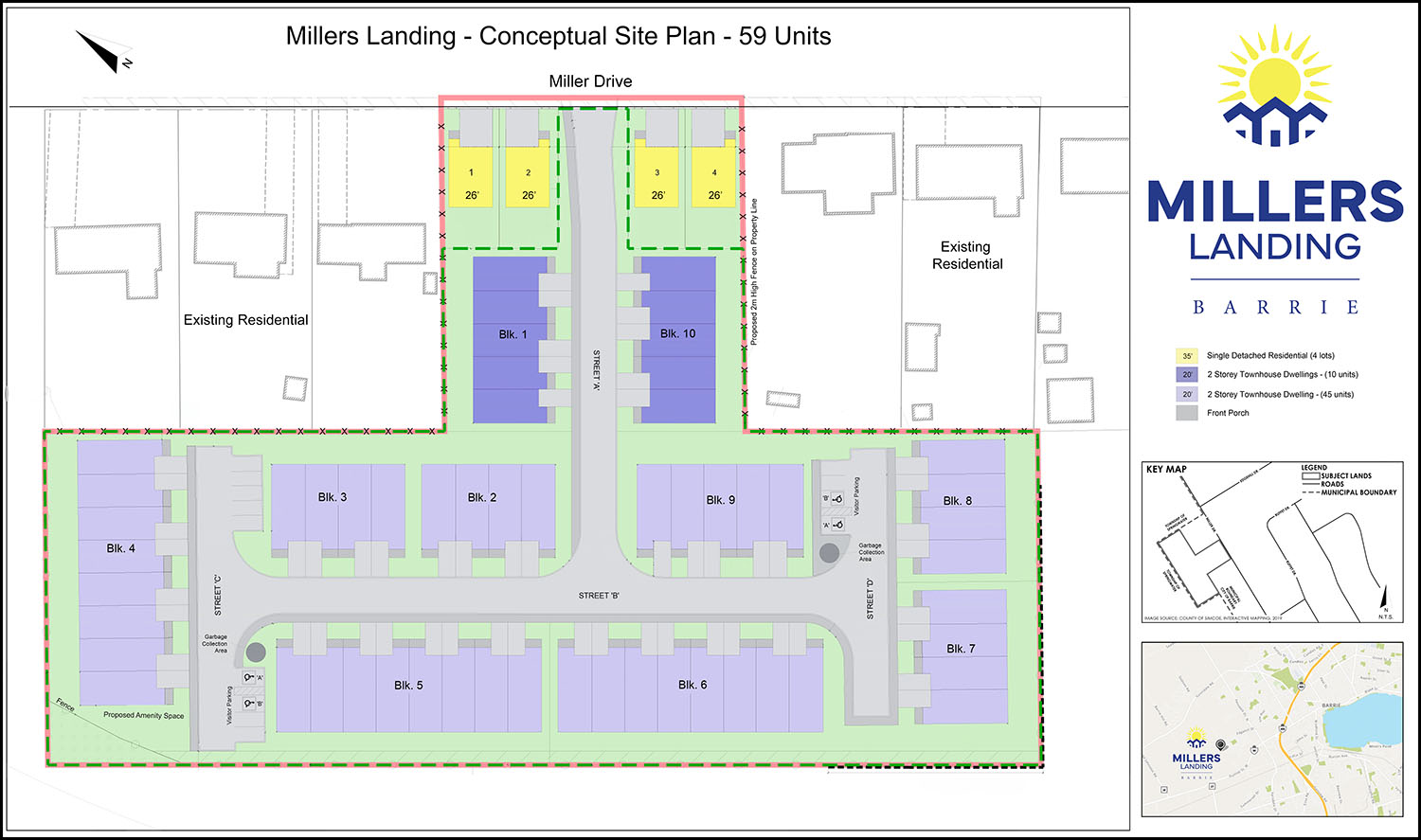 BARRIE – Millers Landing — site map
