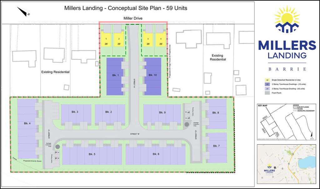 BARRIE – Millers Landing — site map