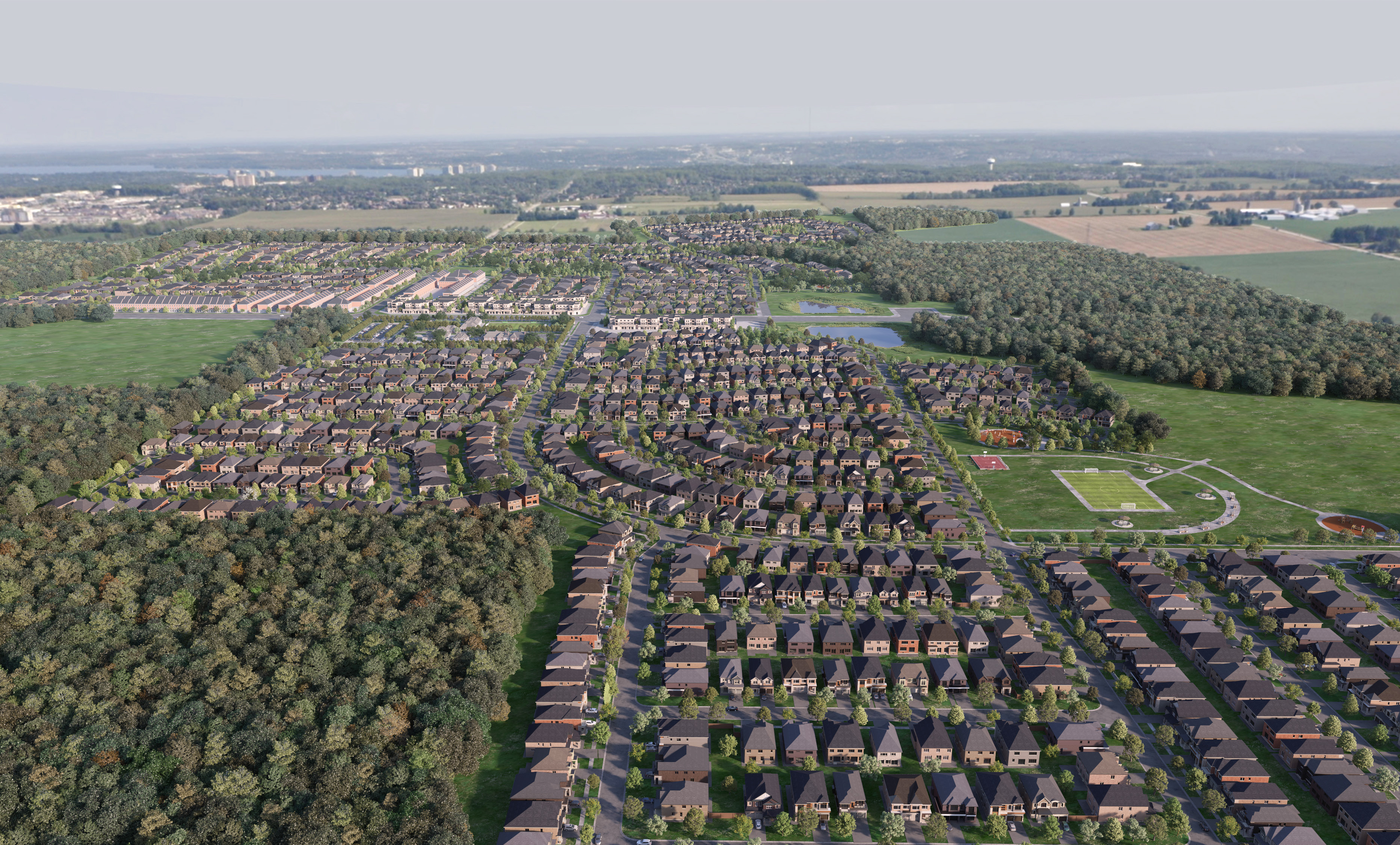 Midhurst community — aerial rendering