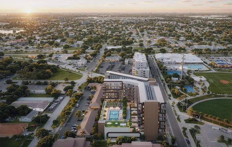 Seven Park — aerial rendering