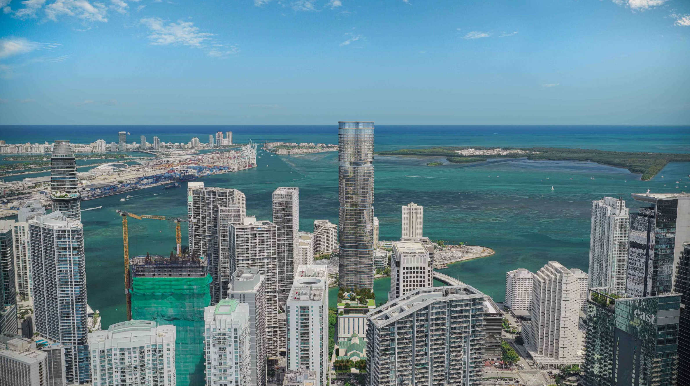 Partners-Designed Tower — aerial rendering
