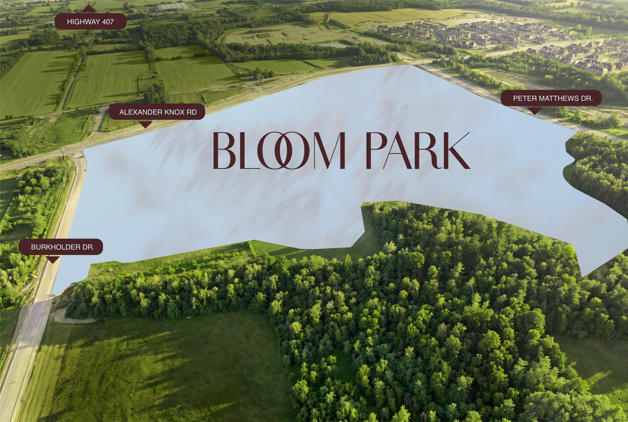 Bloom Park — aerial rendering