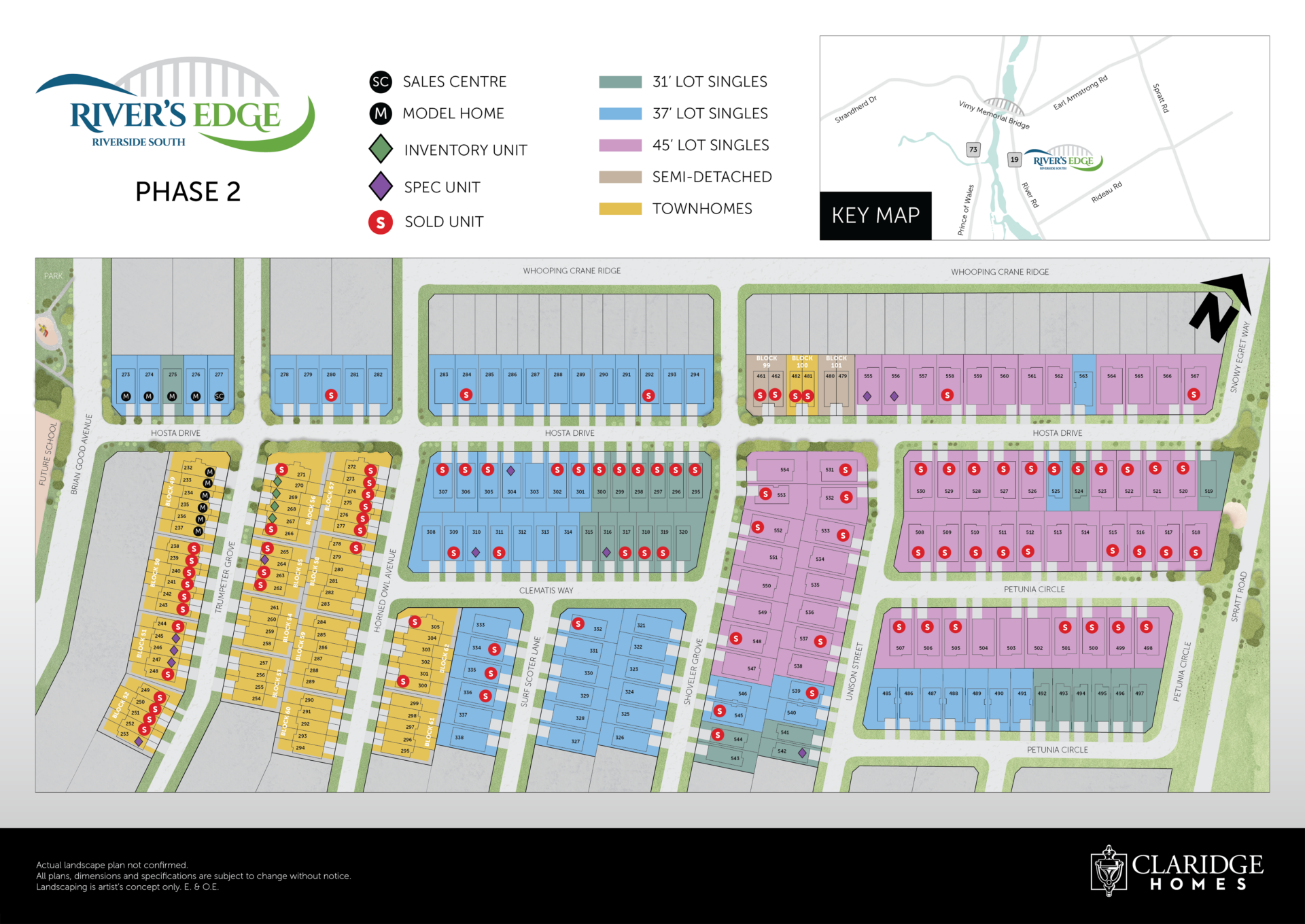 River's Edge — site map