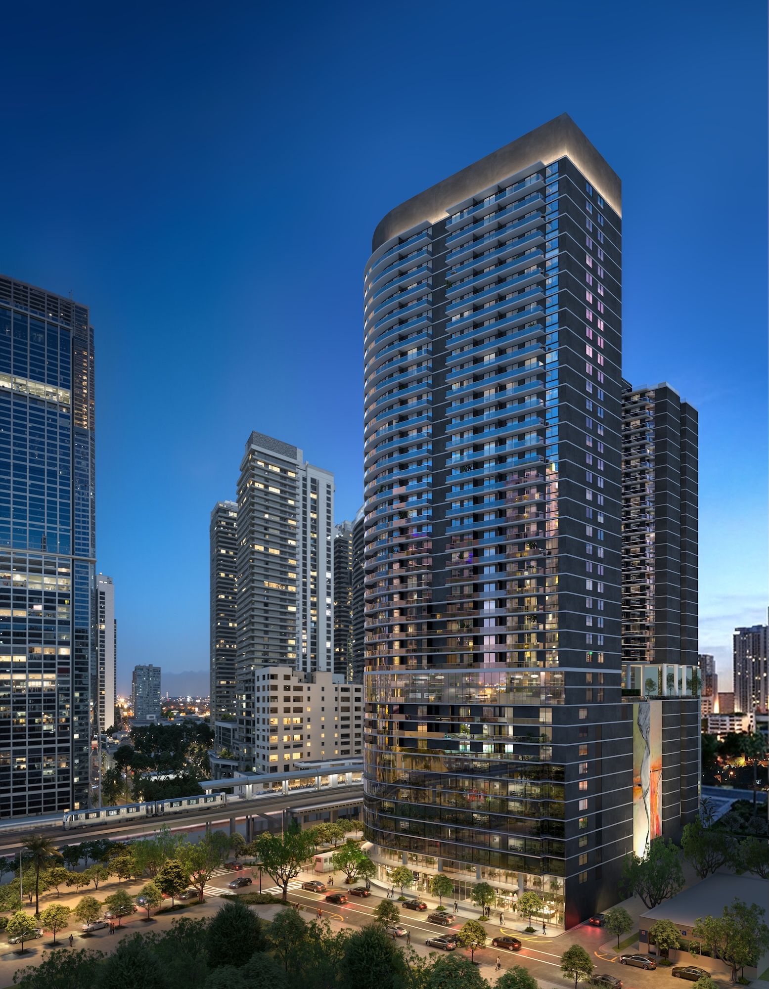 One Twenty Brickell Signature Residences — exterior rendering