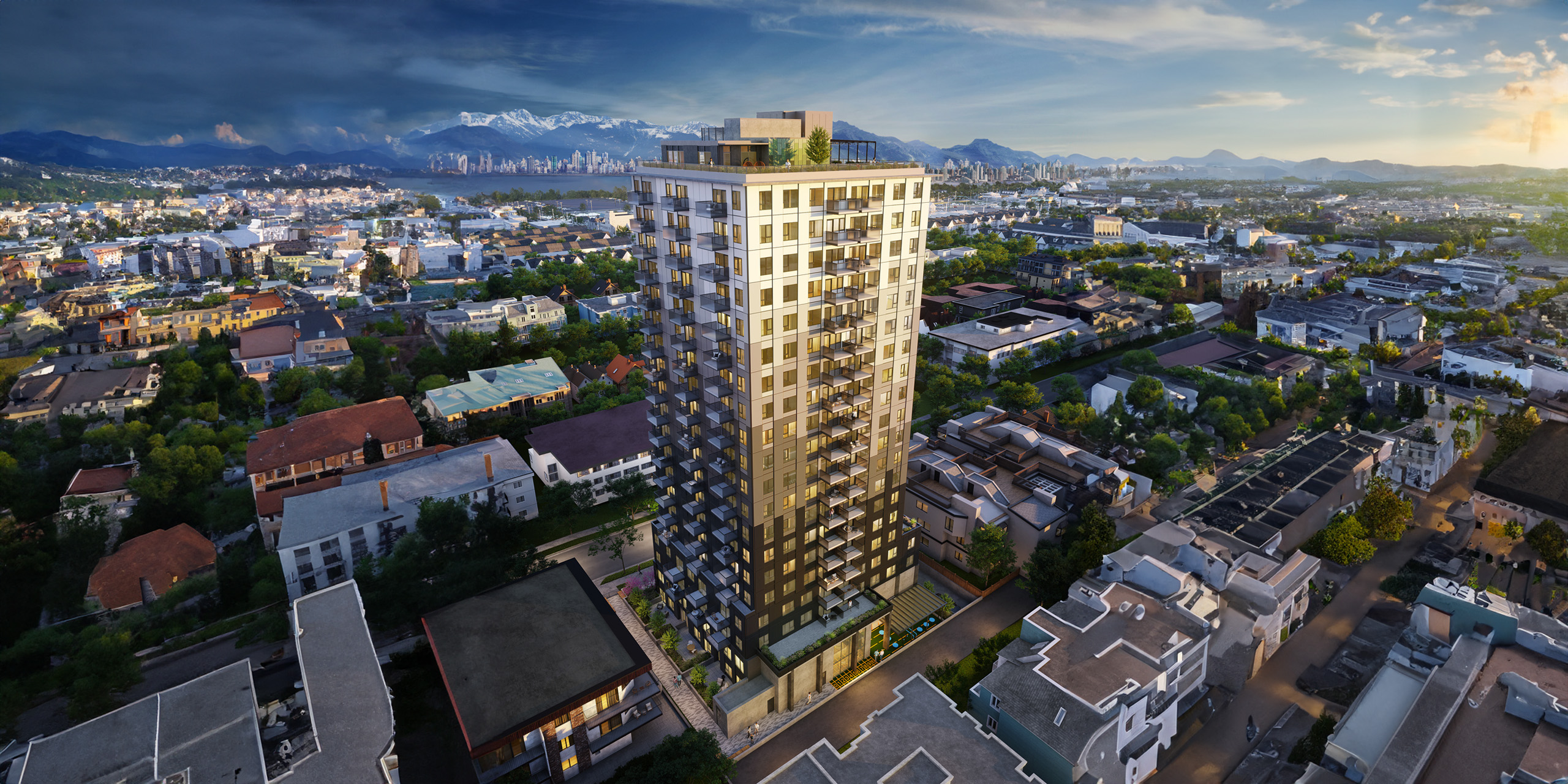 Kits East — aerial rendering