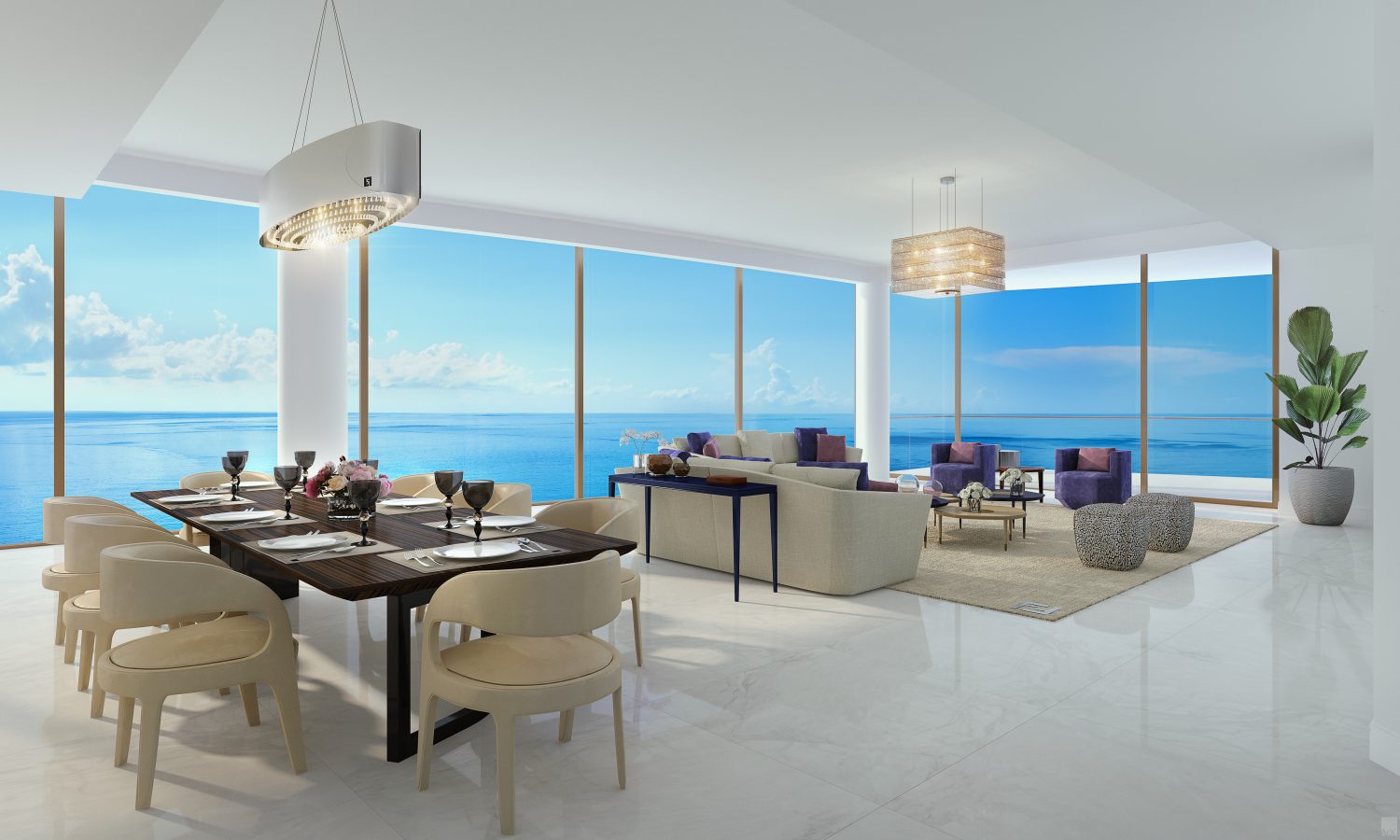 The Estates at Acqualina — interior rendering
