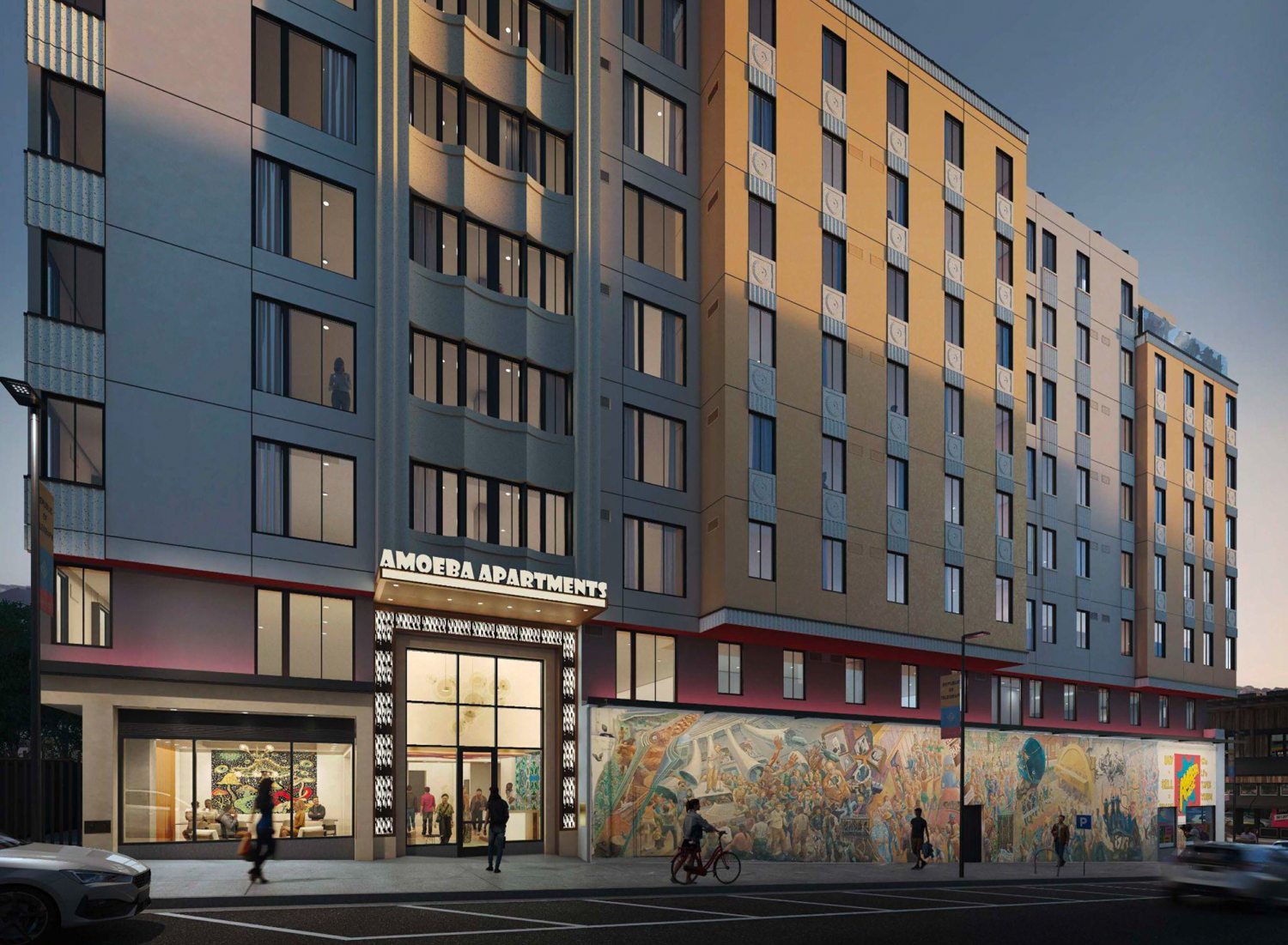 Amoeba Apartments — exterior rendering