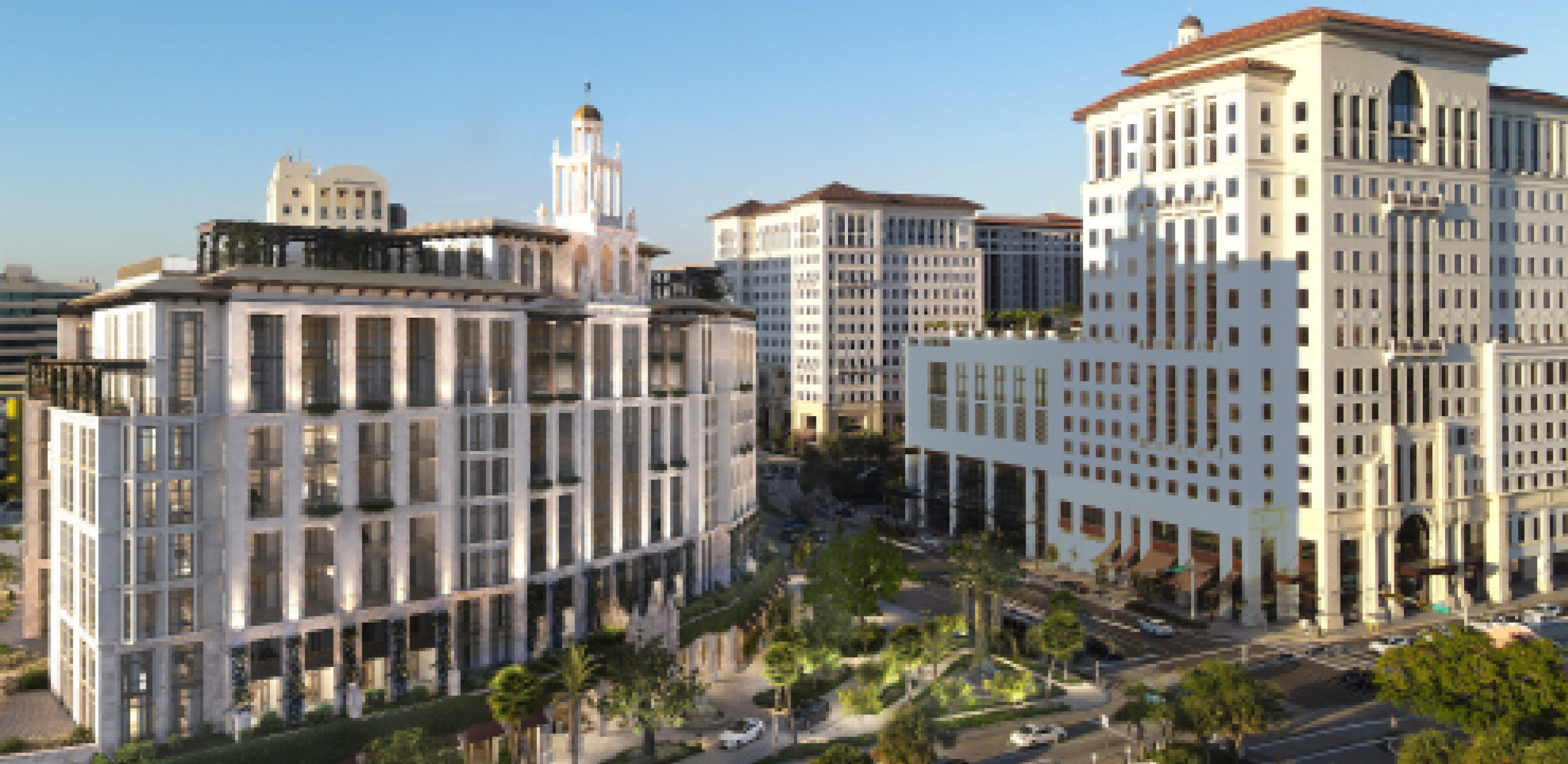 Ponce Park Coral Gables — aerial rendering