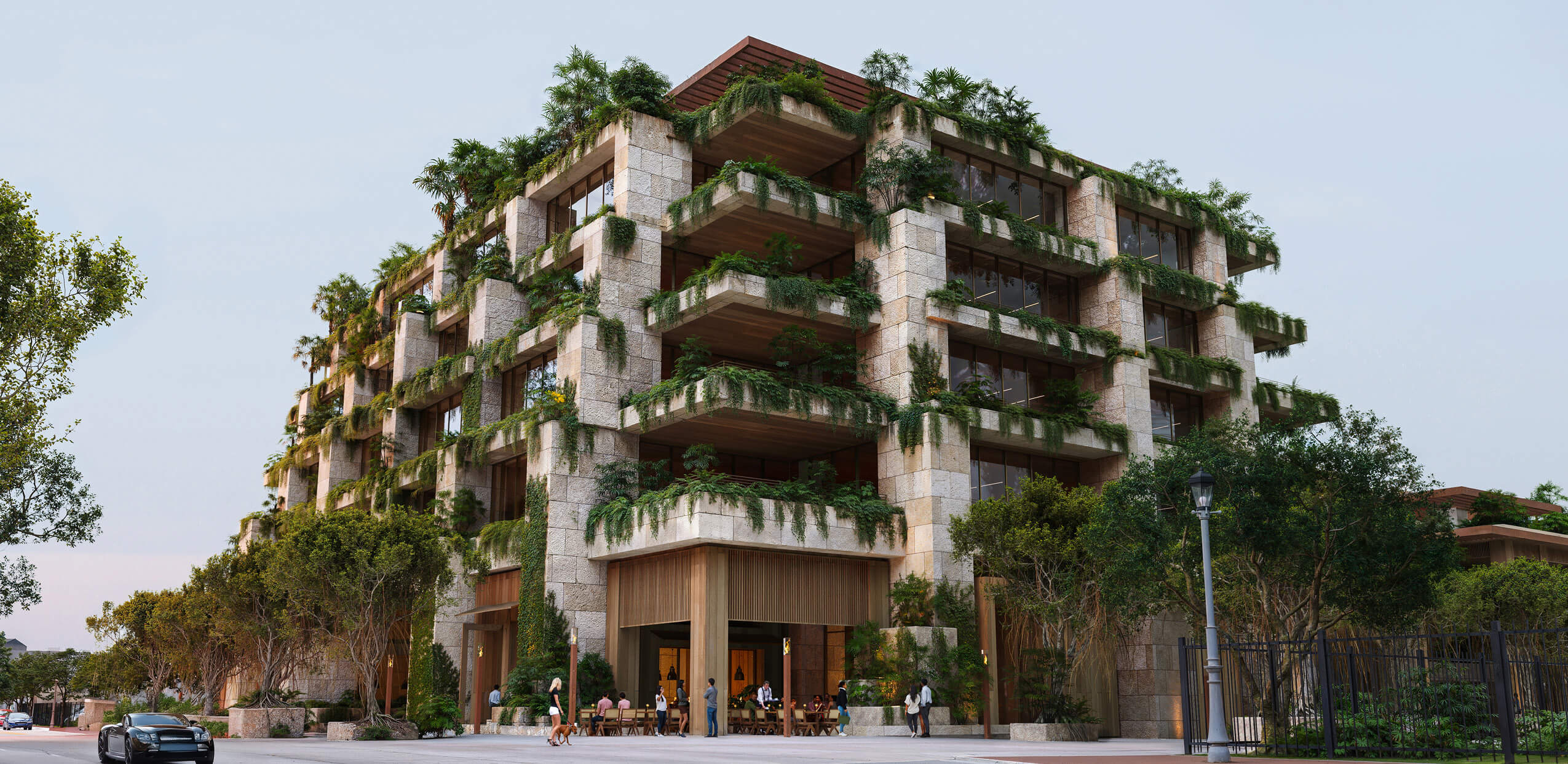 Ziggurat Coconut Grove Miami — exterior rendering