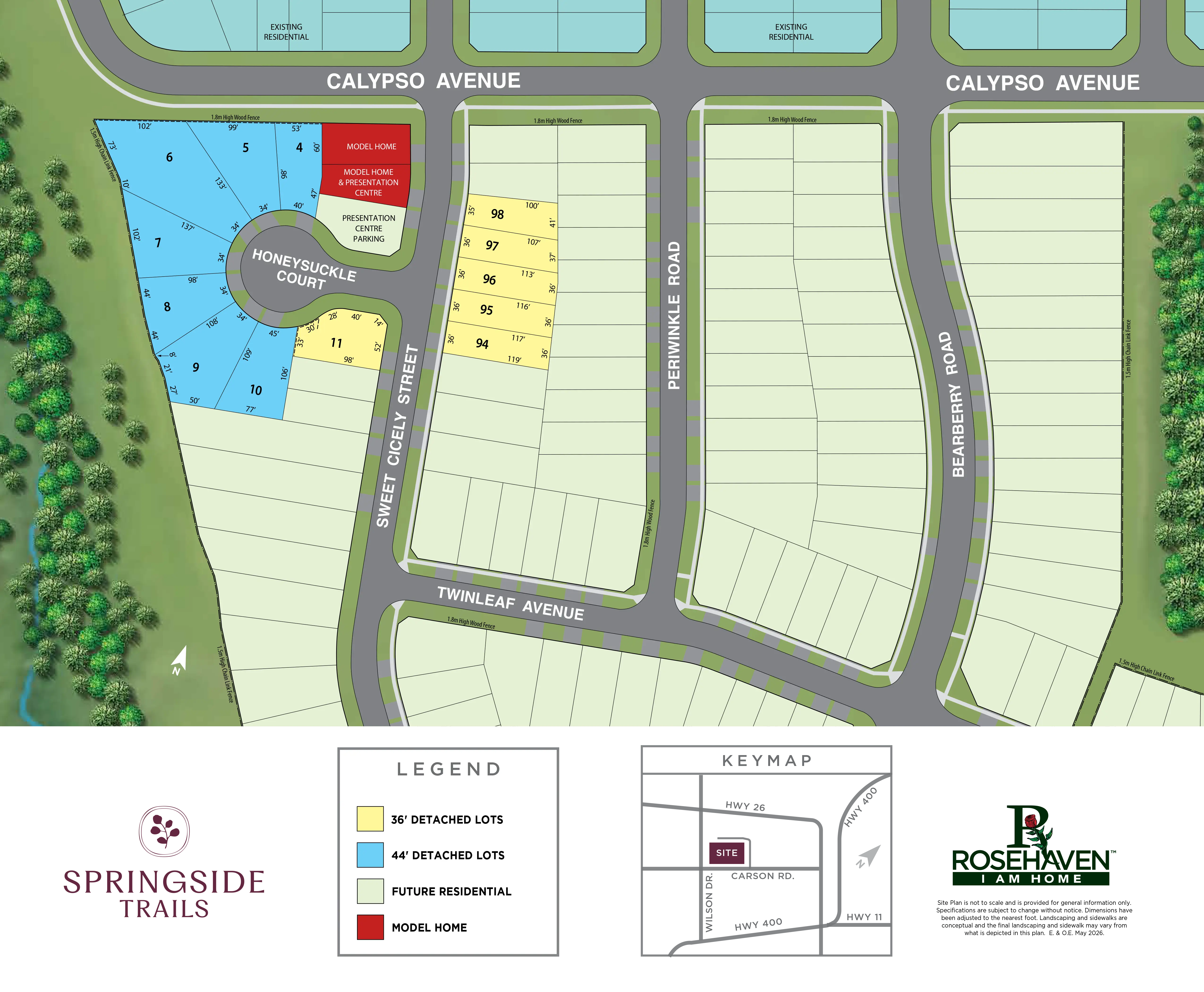 Springside Trails — site map
