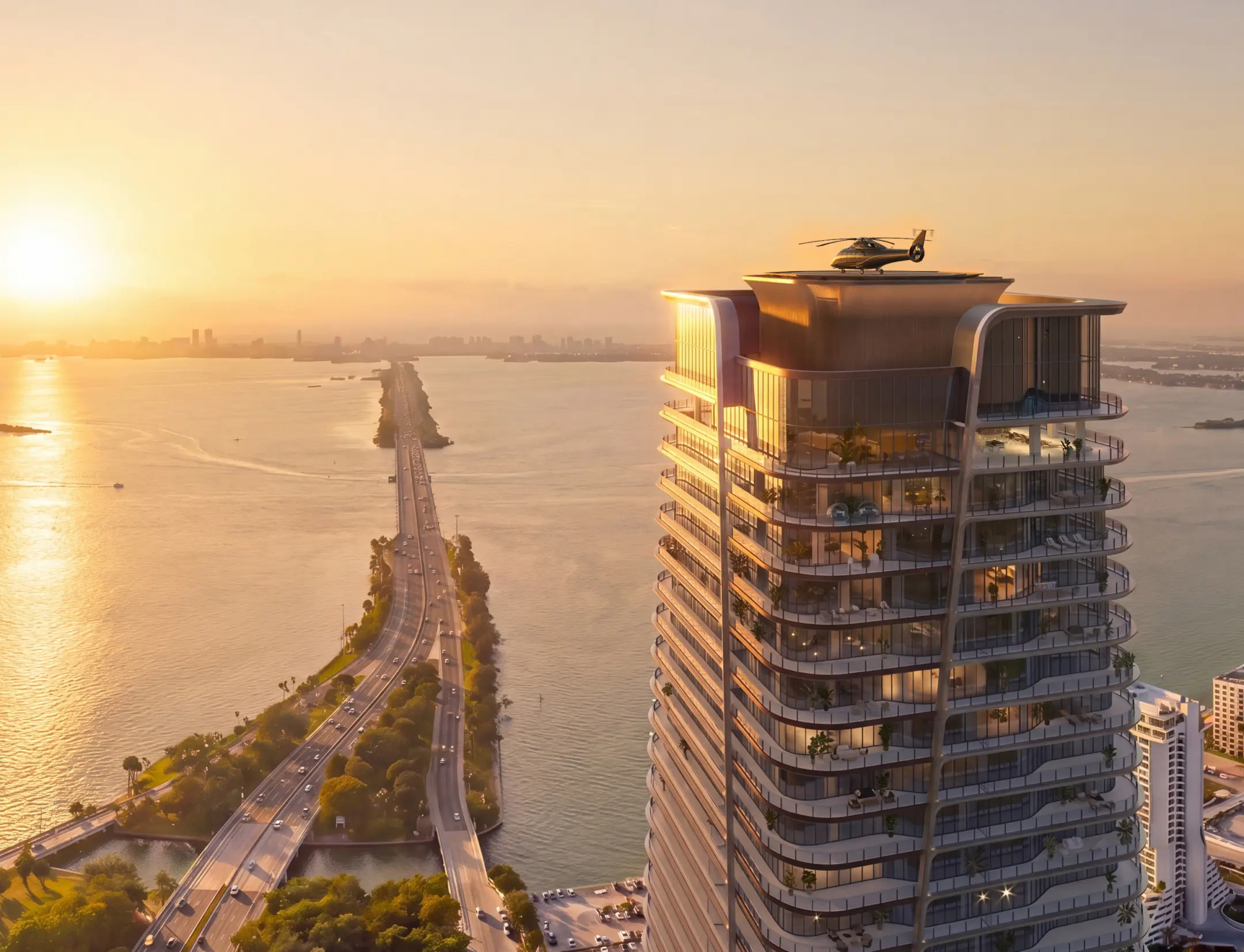 Anantara Miami Resort and Residences — aerial rendering