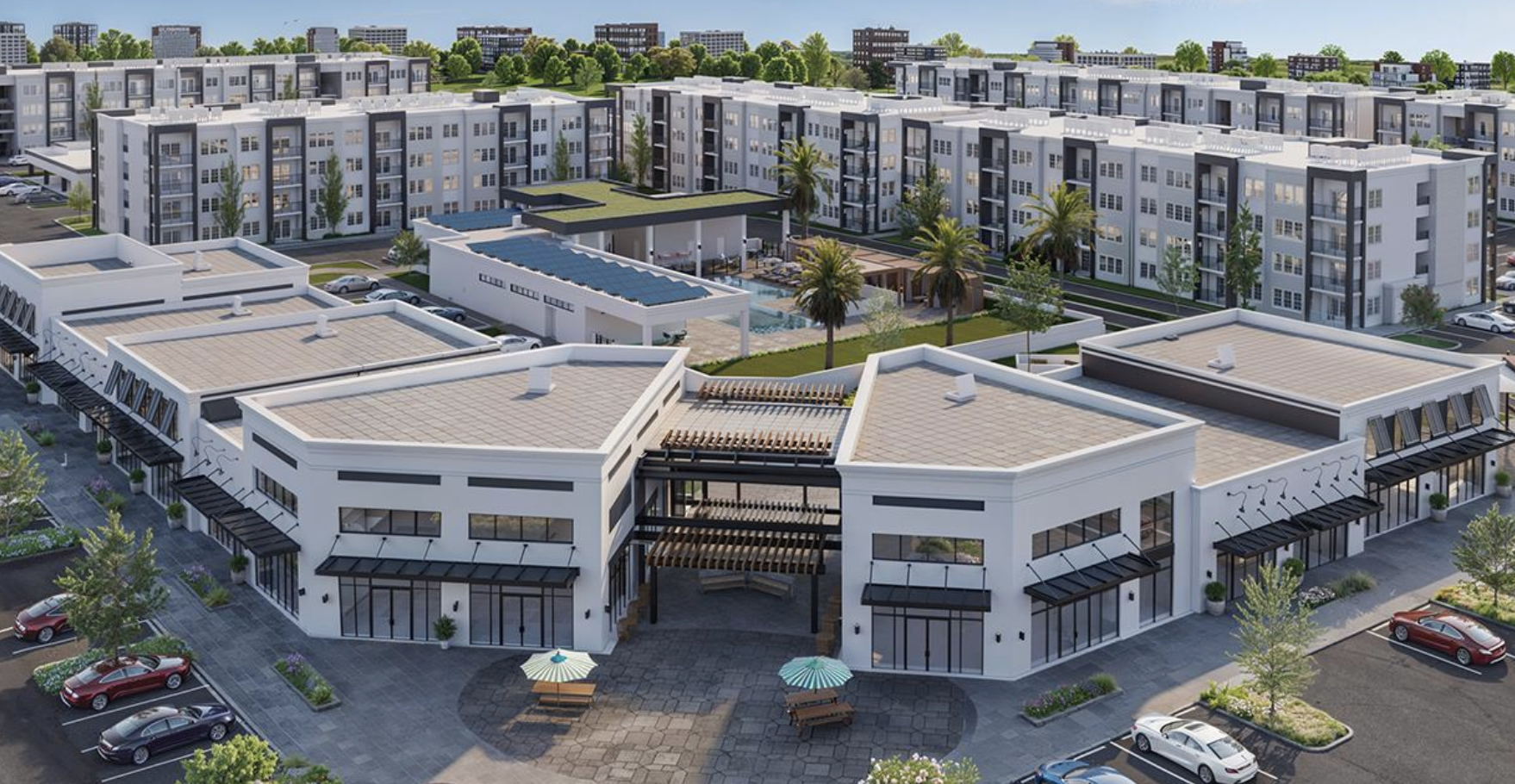 Marinova at Coquina Key — aerial rendering