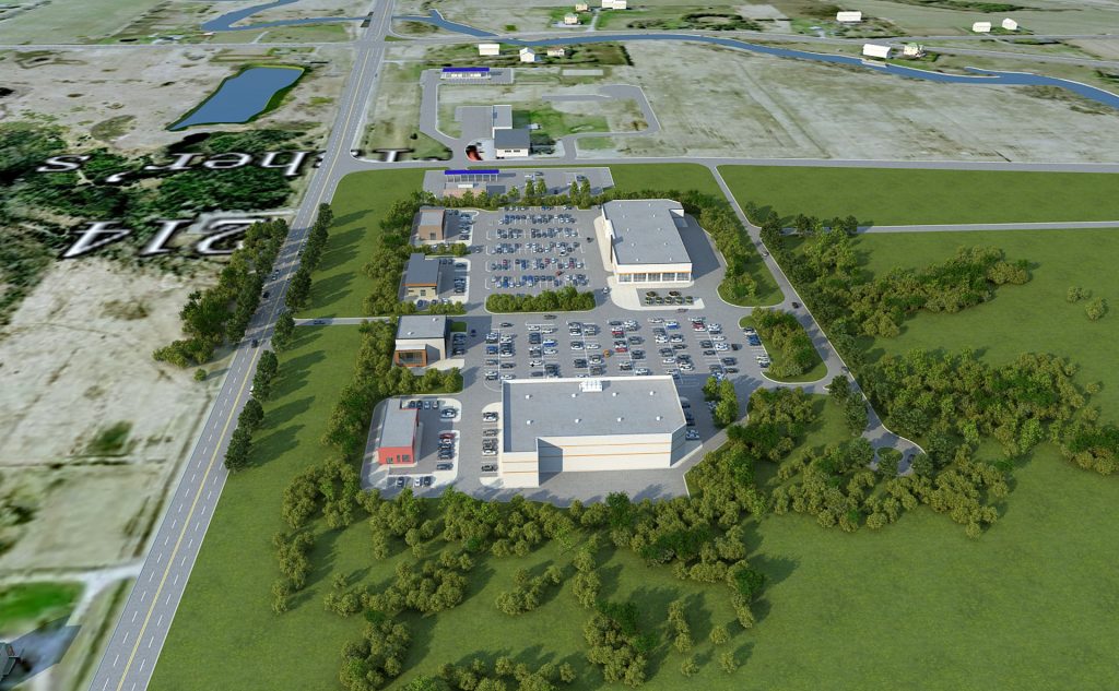 Beaverton Commons — aerial rendering