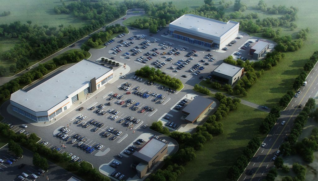 Beaverton Commons — aerial rendering