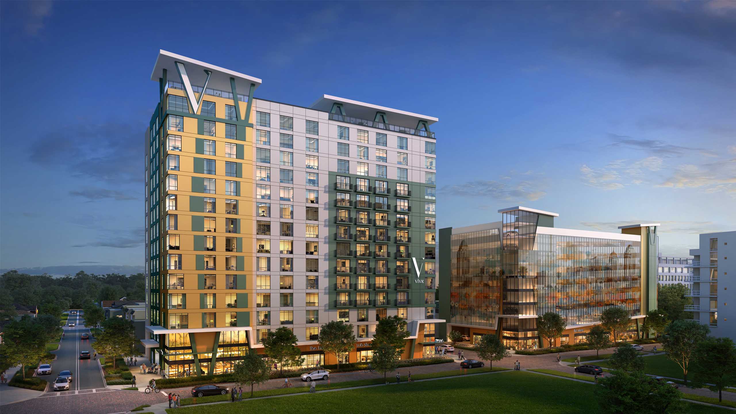 Vive on Eola — exterior rendering