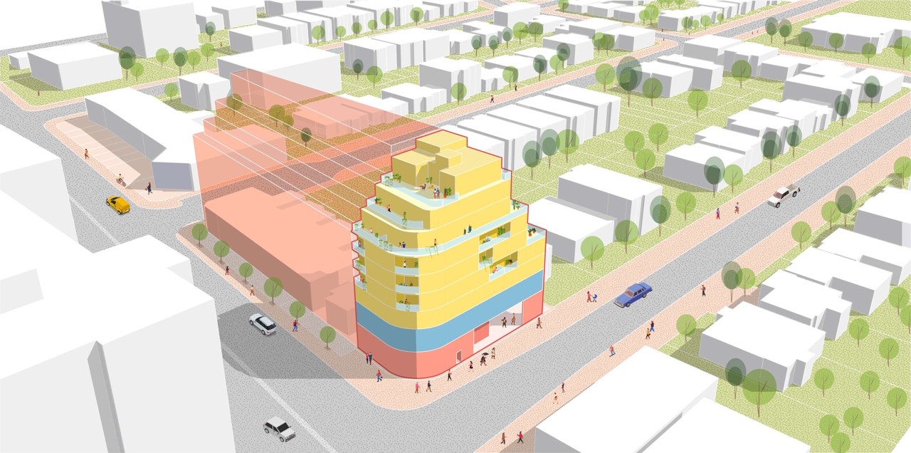 2989 Bathurst Street Condos — aerial rendering
