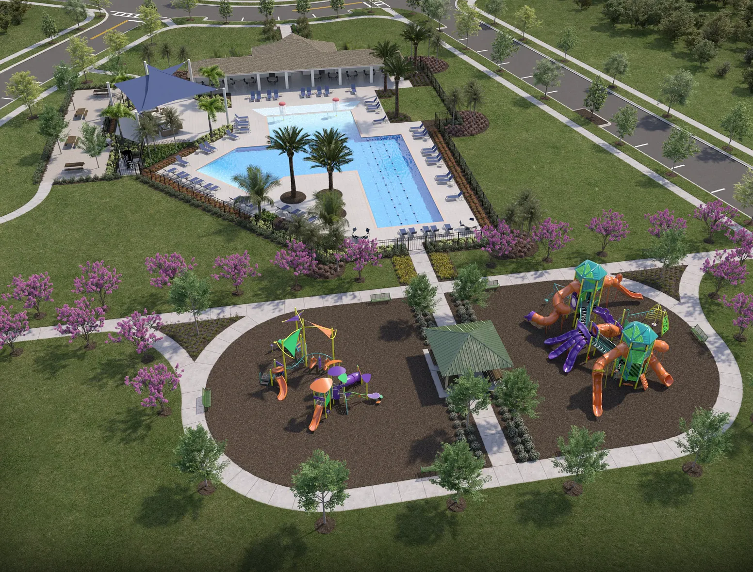 Hawks Run — aerial rendering