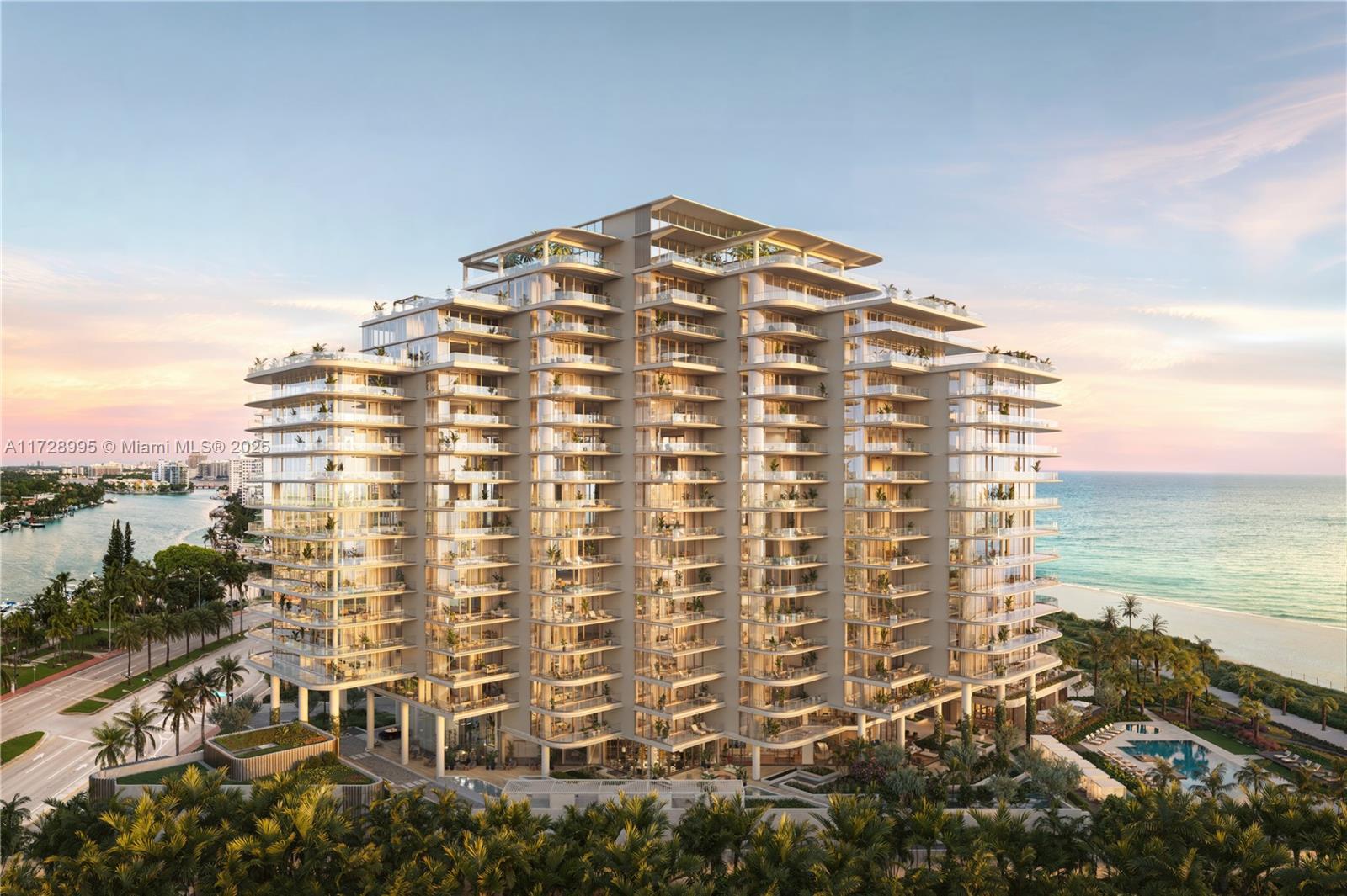 Perigon Miami Beach — aerial rendering