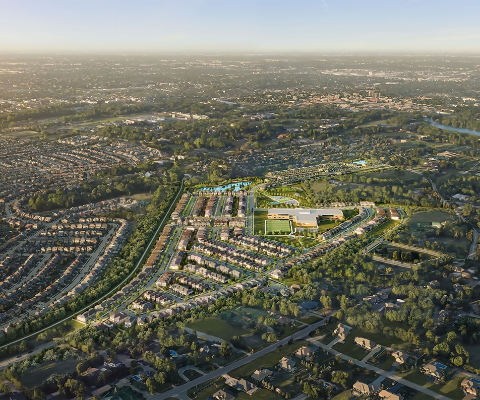 Havendale by Cachet — aerial rendering