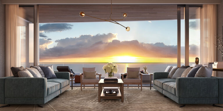 Rosewood Residences Lido Key — interior rendering