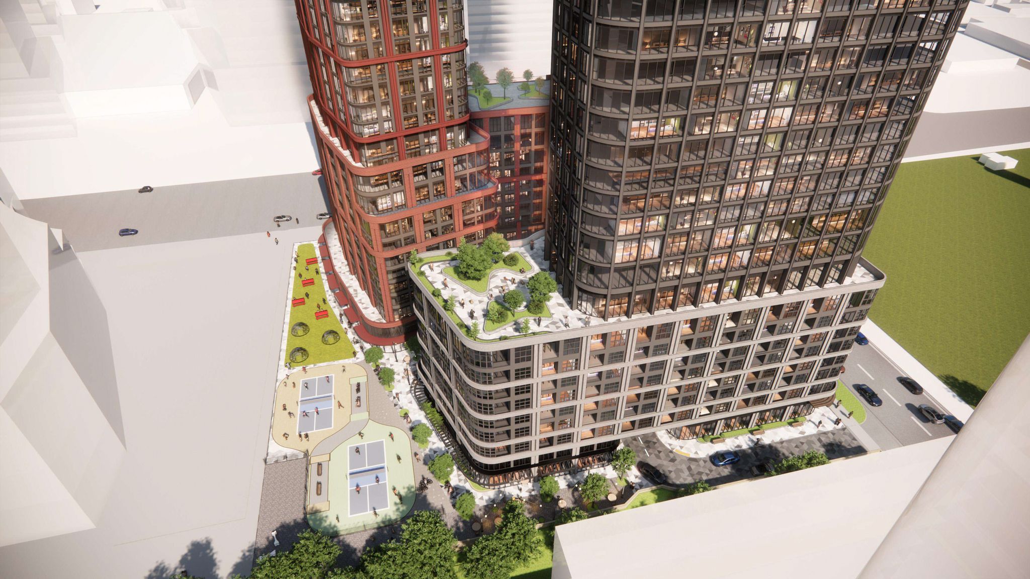 120 Bouchette Street Condos — aerial rendering