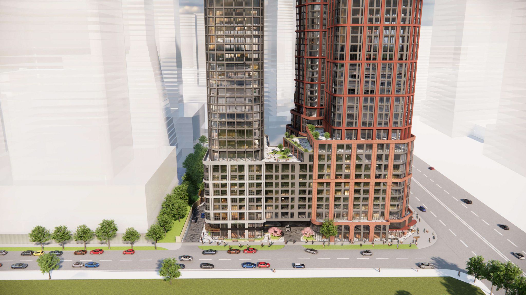 120 Bouchette Street Condos — aerial rendering