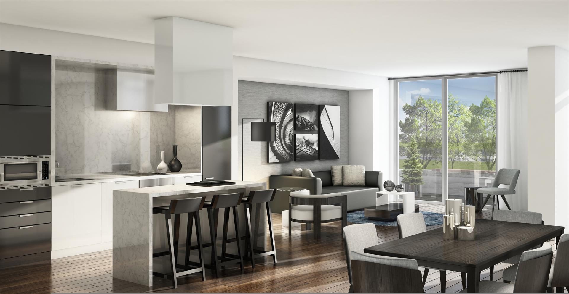 Link2 Condos + Lofts — interior rendering