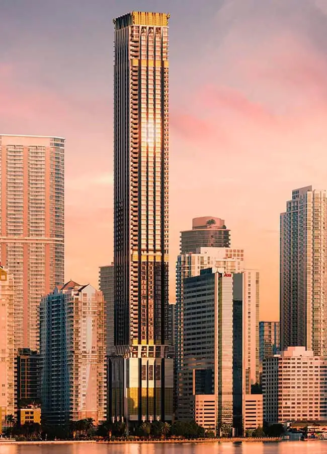 888 Brickell D&G Residences — exterior rendering
