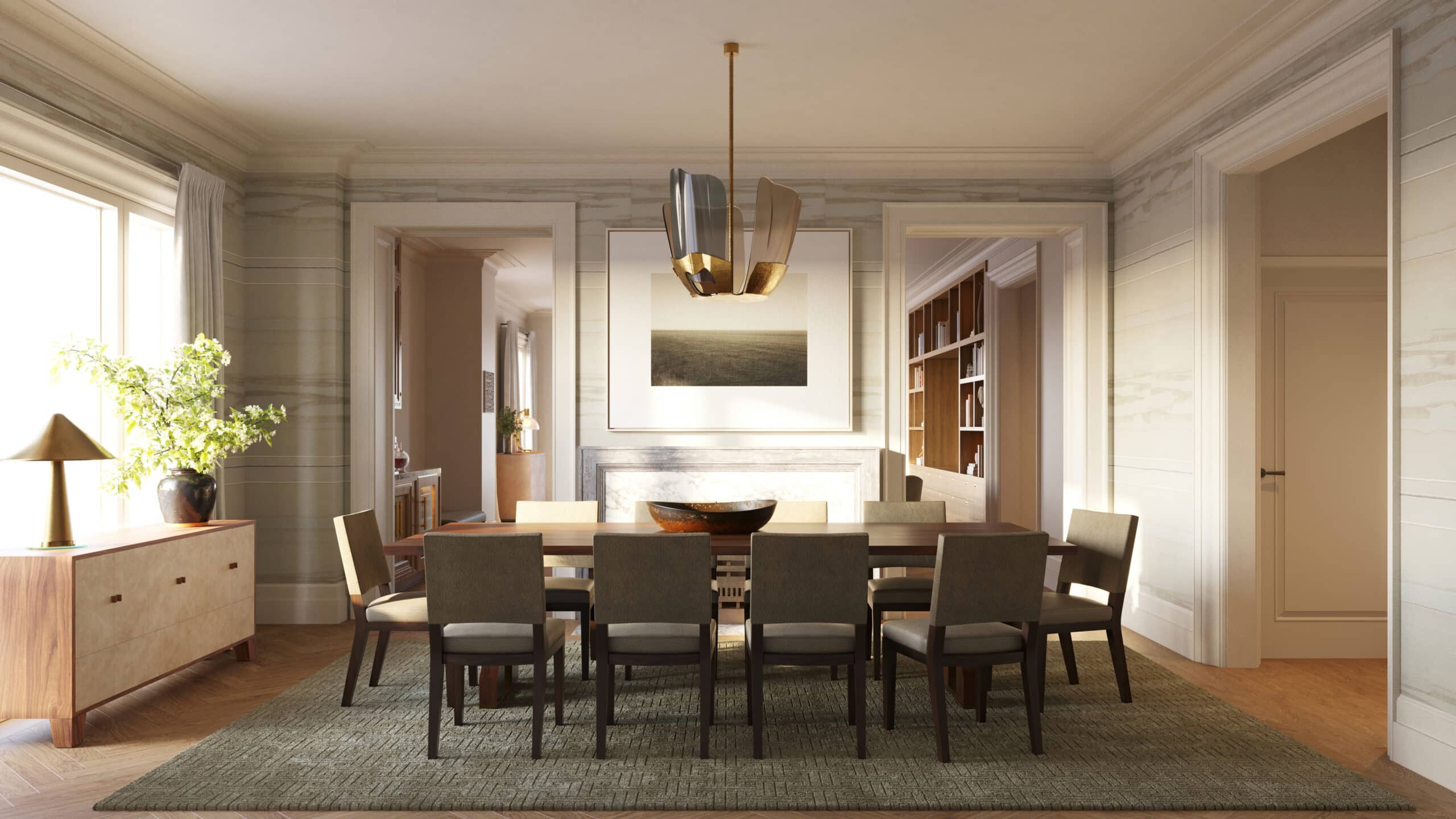 Rosewood Residences Turtle Creek — interior rendering