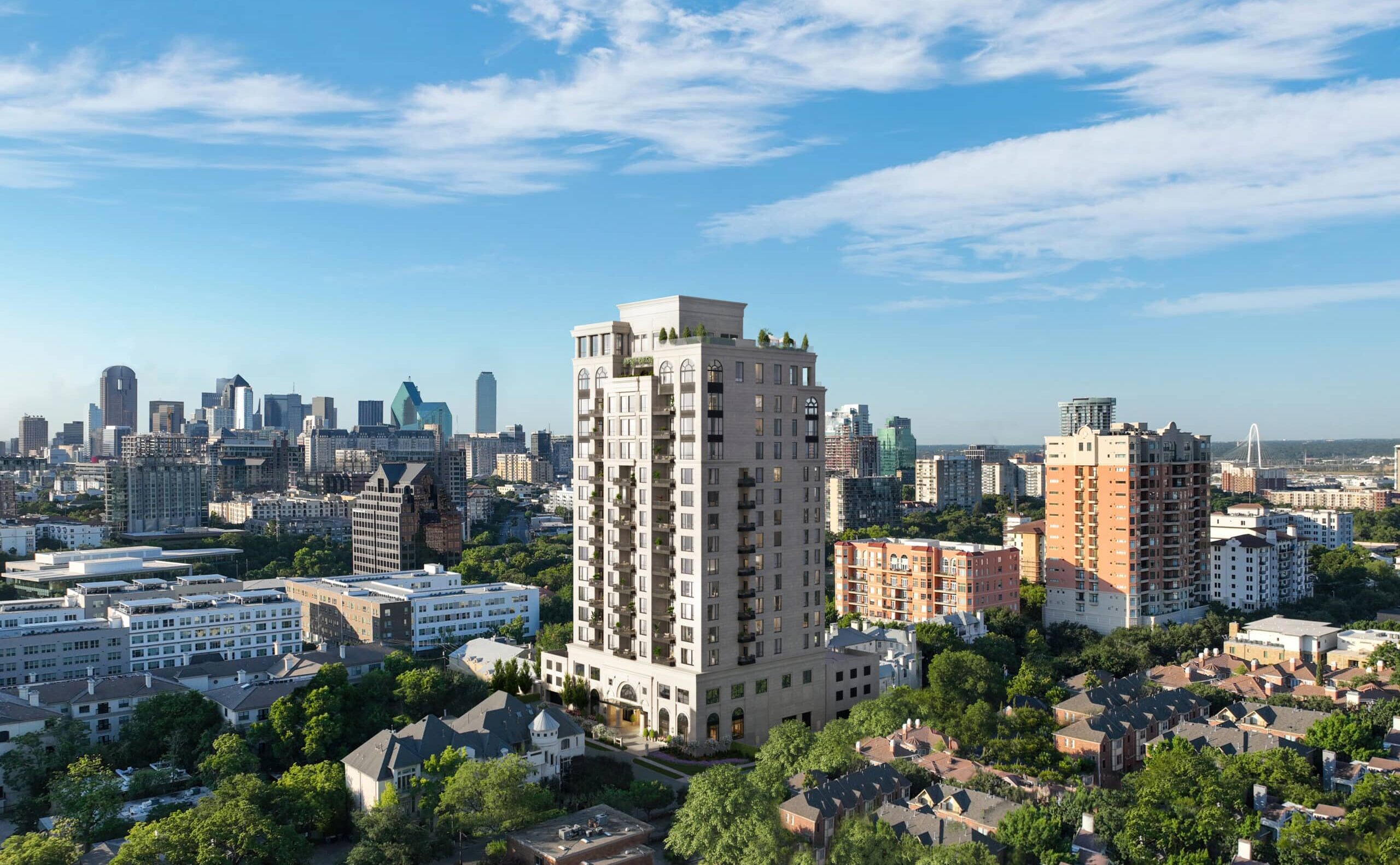 Rosewood Residences Turtle Creek — aerial rendering
