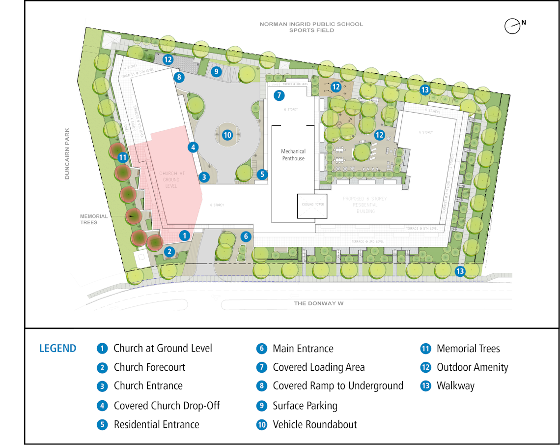 Donway West — site map