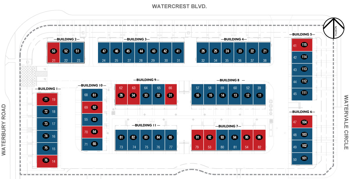 Watercrest Townhomes — site map