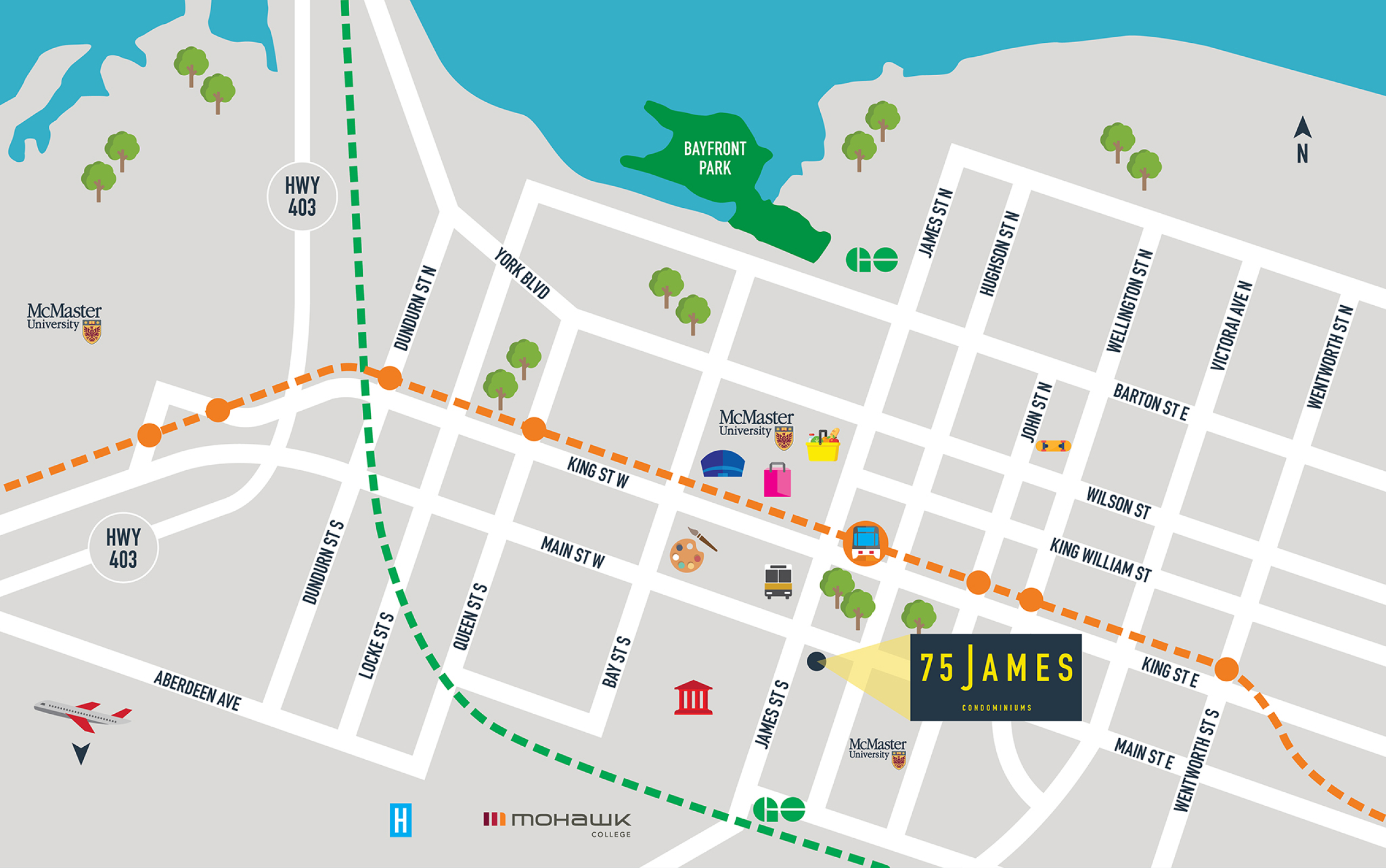 75 James Condominiums — site map