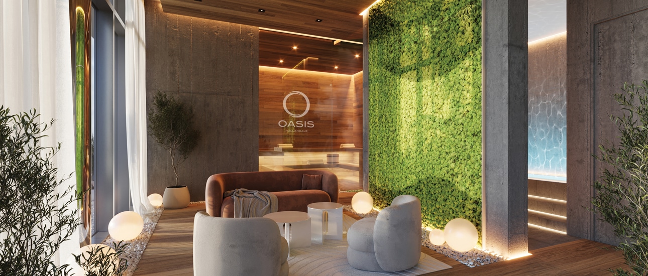 Oasis Hallandale — interior rendering
