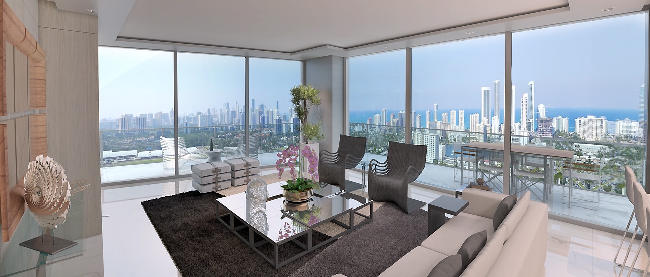 Oasis Hallandale — interior rendering