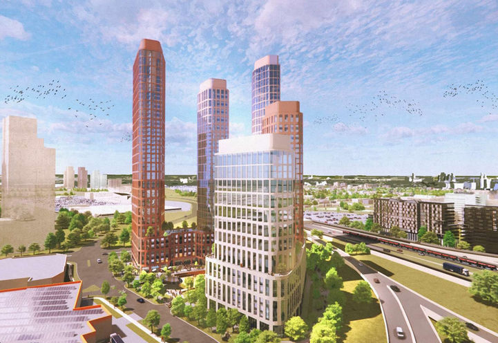 75 Billy Bishop Way Condos — aerial rendering