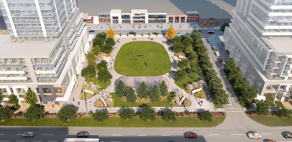 Woodside Centre — aerial rendering
