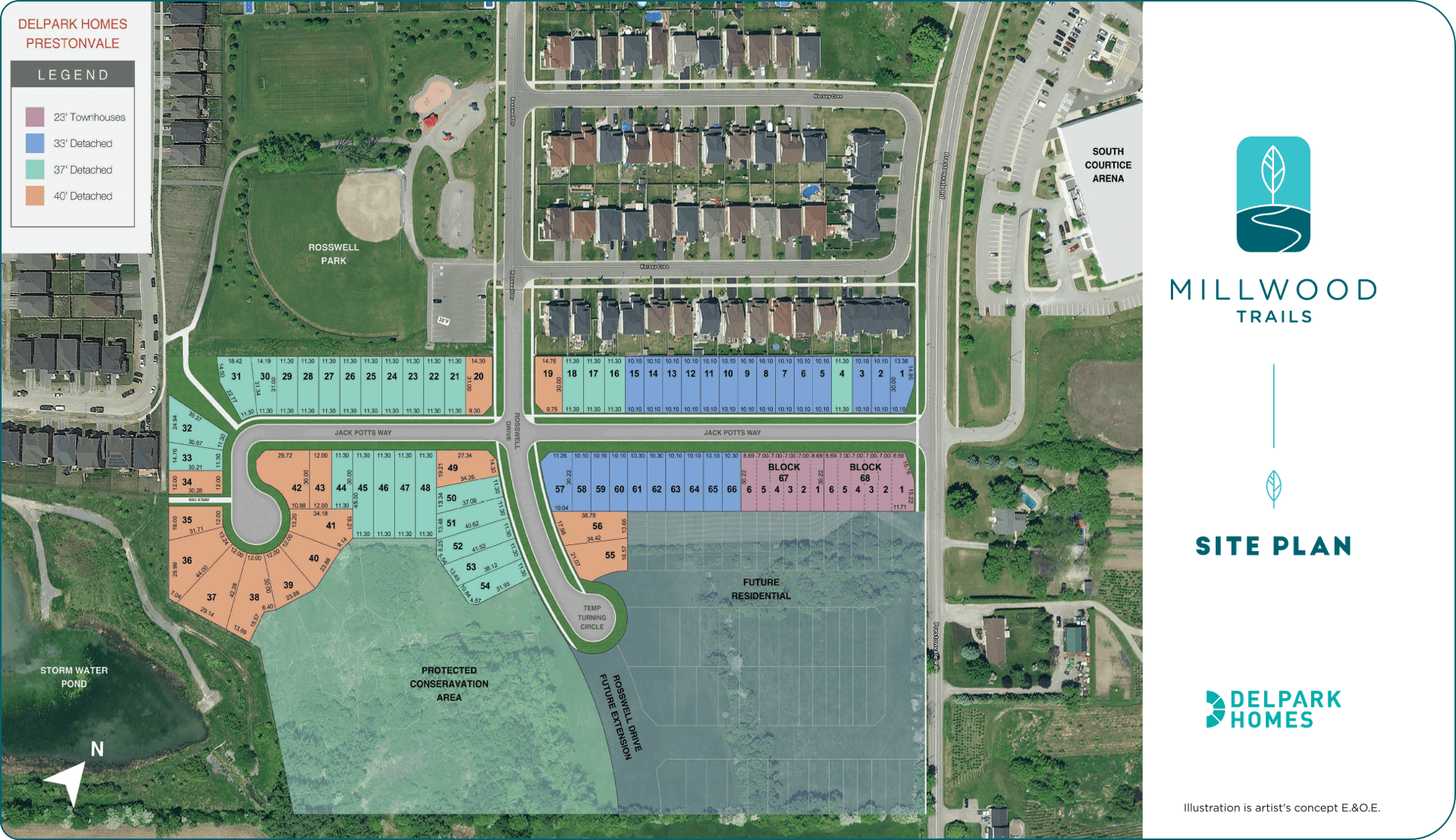 Millwood Trails — site map