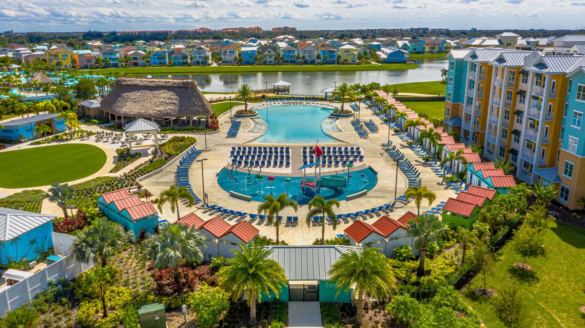 Embassy Suites Sunset Walk — aerial rendering